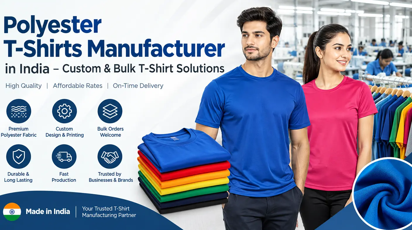 Polyester T-Shirts Manufacturer in India – Custom & Bulk T-Shirt Solutions